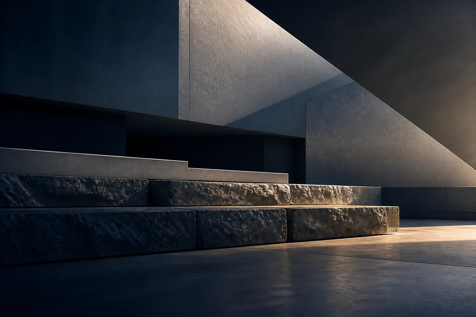 Layered stone foundation representing structured local search architecture